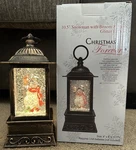 Christmas Forever 10.5" Snowman Broom Birds Glitter Lantern Globe Lighted Nob. Fixed Price $29.84.