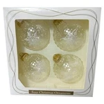 Christmas By Krebs Set Of 4 Glass Snowflake Ornaments Clear Glitter 1997 Vintage. Fixed Price $29.88.