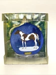 Breyer Artist Signature Glass Christmas Ornament Pinto Horse #700826. Fixed Price $21.99.