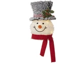 Raz Imports 16" Flocked Tinsel Lighted Snowman Head. Fixed Price $49.34.