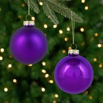 Northlight 9-PIECE Shiny And Matte Purple Glass Ball Christmas Ornament Set 2.5". Fixed Price $19.49.