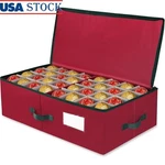 Premium Ornament Storage Box W/ Dividers & Visible Window Easy Carry Organize. Fixed Price $27.33.