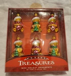 Kurt Adler Christmas Teddy Bear Petite Treasures Miniature Ornaments Set W/ Box. Fixed Price $10.00.