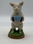 Milano Porcelain Sculpture Pig Playing Accordion By Eda Mann. Fixed Price $10.20.