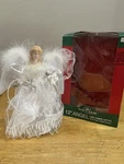 Kurt Adler White Led Angel Tree Topper 12 Box Tested Pearls Lace Porcelain. Fixed Price $26.99.