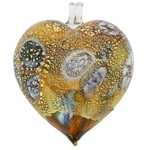 Glassofvenice Murano Millefiori Heart Christmas Ornament - Topaz Gold. Fixed Price $99.95.