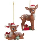 Nostalgic Deer With Christmas Presents Ornaments. Fixed Price $33.95.