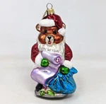 Htf Vtg Christopher Radko Teddy Bear Christmas Santa List Glass Ornament RD9. Fixed Price $30.03.