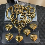 Hallmark Keepsake Our Anniversary You & Ornament 2019 Metal 7PC Charms Xmas.. Fixed Price $6.00.