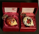 Set Of 2 Ne'qwa Christmas Ornaments Box Holiday Melody & Reindeer. Fixed Price $39.50.