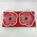 Cherub German Glass Bowls Mikasa Crystal Christmas Holiday SET/2 Sweet Dish 5.5. Fixed Price $14.99.