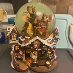 Kirkland Signature Musical Waterglobe With Revolving Base-santa Checking List. Fixed Price $24.99.
