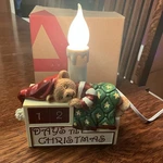 Avon "christmas Countdown" Night Light Sleeping Teddy Bear Change Number Daily. Fixed Price $11.25.