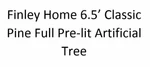 New Finley Home 6.5' Classic Pine Full Pre-lit Artificial Christmas Tree. Fixed Price $100.80.