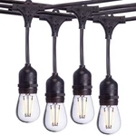 Sterno Home Waterproof Outdoor Led String Lights For Patio, Black, 48 Feet. Fixed Price $24.32.