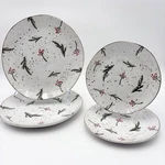 Potter's Studio Christmas Holiday Plates Dinnerware Set Of 4 Winter Holly Berry. Fixed Price $85.00.
