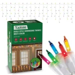 Tupkee Christmas Icicle Lights - Multicolor 12 Of 100 Bulbs Twinklef. Fixed Price $18.99.