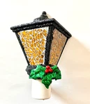 Christmas Holiday Night Light Black Lantern Glitter Flickering Flame Bulb New. Fixed Price $18.00.