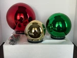 Valerie Parr Hill Set Of 3 Mercury Glass Spheres With Timer. Fixed Price $35.00.