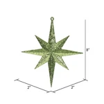 Vickerman Glitter Bethlehem Star Christmas Ornaments In Lime Green (set Of 4). Fixed Price $38.17.