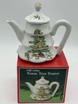 Vintage Christmas Tree Teapot Fine China Holiday Hostess Made Japan 1980. Fixed Price $24.99.