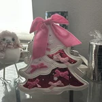 Betsey Johnson Kitsch Xo Merry Christmas Tree Crossbody Bag Pink Coquette Bows. Fixed Price $59.00.