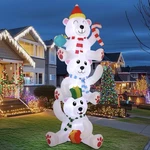Alupssuc 8FT Christmas Inflatable Stacked Polar Bears Decoration With Led Lights. Fixed Price $55.00.