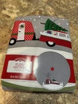 Holiday Time Fleece Christmas Tree Skirt -camper With -48" Nice. Fixed Price $18.00.