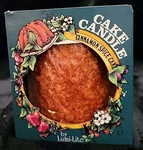 Vintage Lumi-lite Cinnamon Spice Cake Pillar Candle 4" New. Fixed Price $29.00.