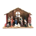 Porcelain Nativity Scene 13 Pc Home Accents Christmas Stable Manger Read. Fixed Price $19.98.