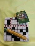 Old World Christmas Crossword Puzzle Glass Ornament New Tag. Fixed Price $20.00.