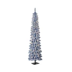 Puleo International 6 Ft Pre-lit Flocked Blue Artificial Alpine Pencil Tree. Fixed Price $118.82.