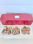Fitz & Floyd Candy Lane Express 3PC Ceramic Train Set Gingerbread Holiday Decor. Fixed Price $60.00.