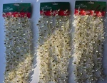 3 Kurt Adler Bead Christmas Tree Garland 9 Feet Each Gold Iridescent 27 Total. Fixed Price $34.00.