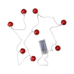 Northlight 8CT Led Red Jingle Bell Star Cut-outs B/o Christmas Lights White Wire. Fixed Price $19.49.