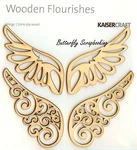 Wings, Wooden Flourishes Embellishments Kaisercraft, New - FL346. Fixed Price $8.48.