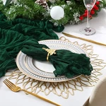 Pack Christmas Table Runners 12 Pcs Cheesecloth Napkins With Metal N.... Fixed Price $41.47.