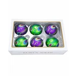 Kurt Adler 80 Mm Peacock Purple Green Glitter Balls 6 Piece. Fixed Price $33.82.
