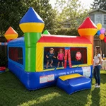 Commercial Inflatable Bounce House Rainbow Toddler Kids Jumper Castle No Blower. Fixed Price $379.99.