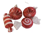 Vickerman Assorted Candy Tree Ornaments Red White Shatterproof Plastic Lot 4. Fixed Price $20.55.