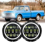 Pair 7" Inch Round Led Glass Headlights Drl For 1967-1981 Chevy Camaro. Fixed Price $64.99.