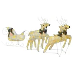 Christmas Decoration Reindeer And Sleigh With Leds Lighting Vidaxl. Fixed Price $168.99.