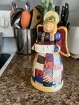 Studio Nova World Santa Patchwork Angel Votive Candle Holder Christmas JA025. Fixed Price $16.00.