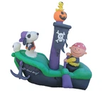 Gemmy Good Grief Peanuts Halloween Inflatable Snoopy Charlie Brown Pirate Ship. Fixed Price $199.99.