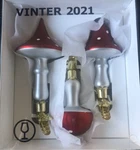 Ikea Vinter Shiny Red Mushroom Clip Decorative Set Of 3 Ornaments 004.981.89. Fixed Price $25.00.