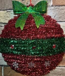 Christmas Holiday Ornaments Decorated Tinsel Wall/mirror Hangings 12 X11 1.5 New. Fixed Price $9.99.