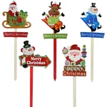 28" Merry Christmas Yard Stake Santa Sled Snowman Lawn Garden Holiday Decoration. Fixed Price $33.99.