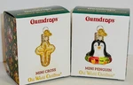 Lot Of (2) Old World Christmas - Mini Penguin & Cross Gumdrops Glass Ornament. Fixed Price $14.99.