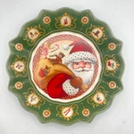 New Villeroy & Boch Christmas Santa Toy's Fantasy 9" Candy Dish Serving Bowl. Fixed Price $18.00.