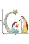 Joiedomi 5' Led Yard Lights Tinsel Nativity Scene. Fixed Price $111.99.